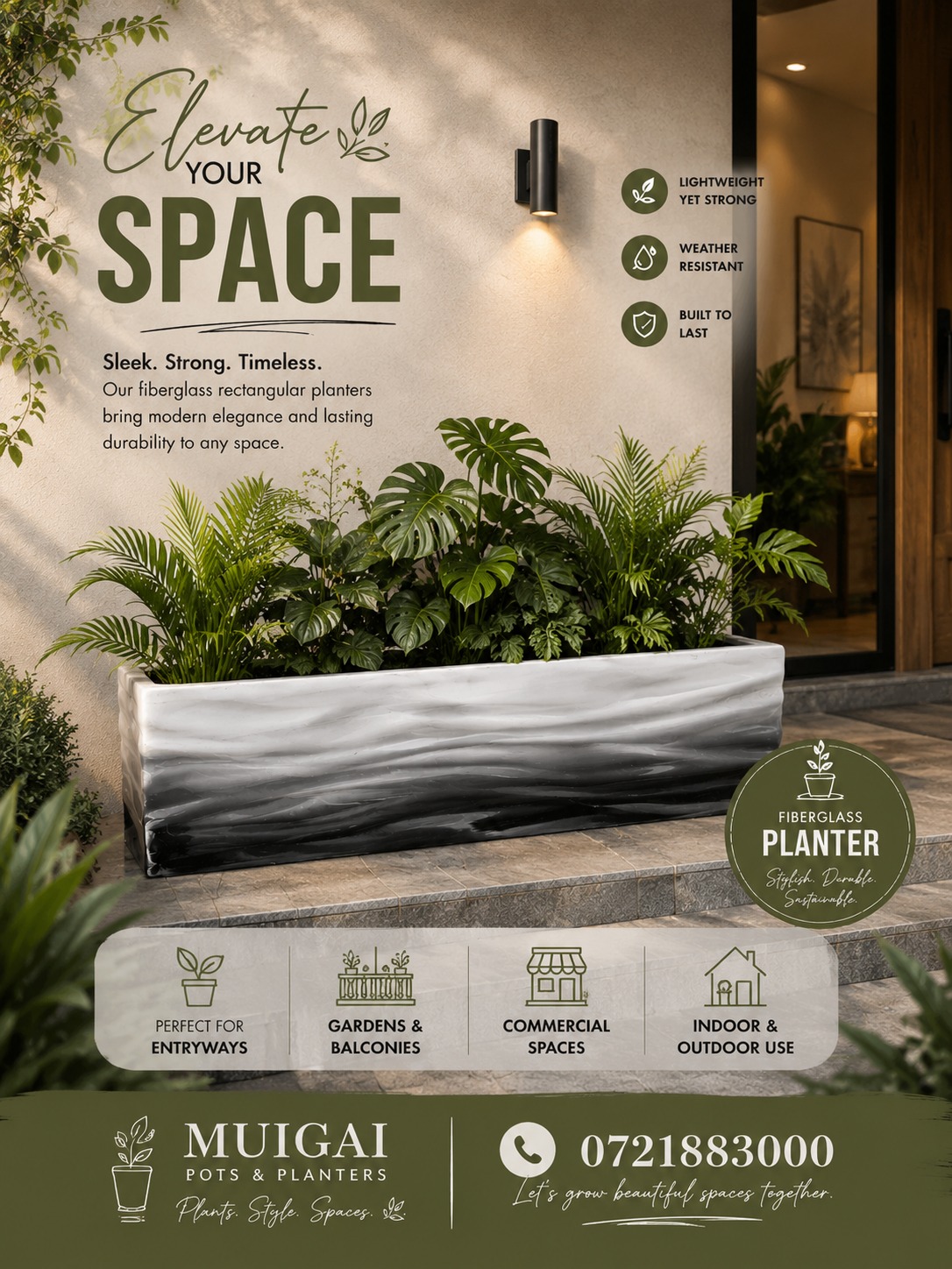 WAVY BARRIER PLANTER